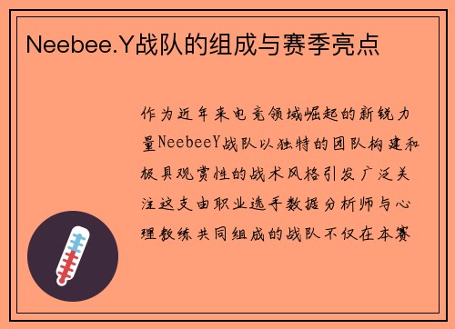 Neebee.Y战队的组成与赛季亮点